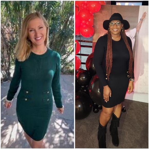 NWT Anrabess Green Long Sleeve Crew Cocktail Bodycon Sweater Mini Dress XL - Picture 4 of 11